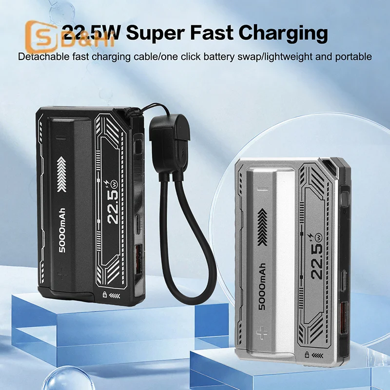 

Корпус для повербанка 21700 с быстрой зарядкой PD 20W, съемный, для самостоятельной сборки, со встроенным кабелем, бокс для аккумуляторов