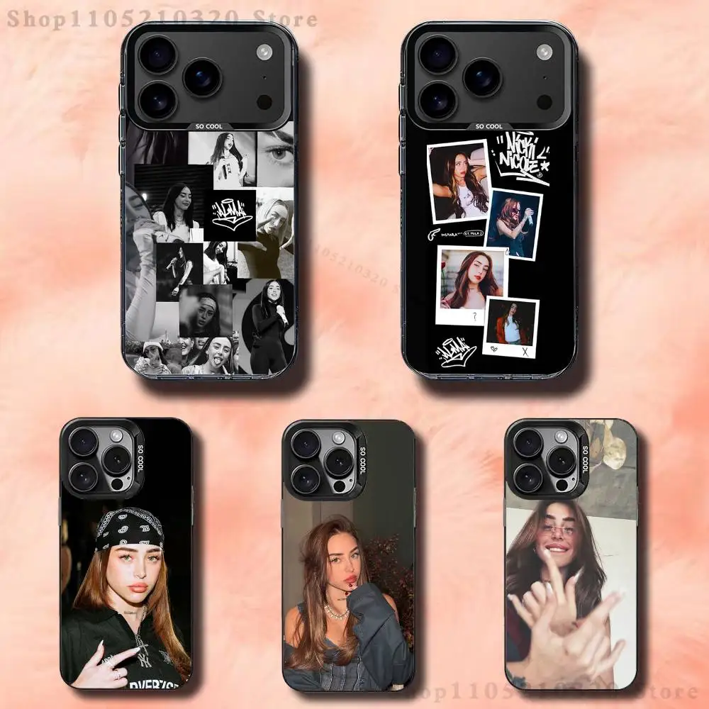 

Singer Nicki N-Nicole Phone Case For iPhone 17,16,15,14,13,12,11,Pro,Max,Plus,E,Air,Mini Black Tpu Cover