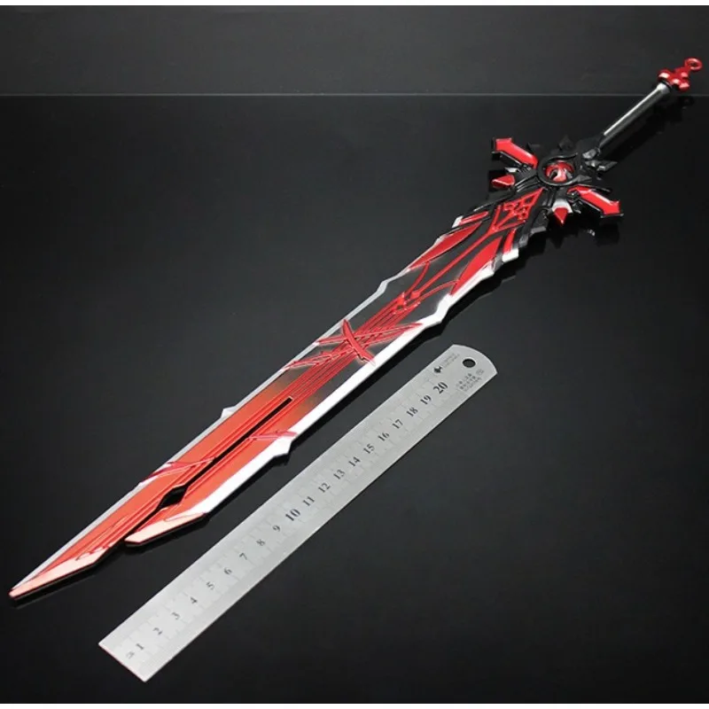 50 cm Wolf's Grafsteen Genshin Impact Game Randapparatuur Zwaard Model Metaal Materiaal Samurai Zwaard Spel Randapparatuur Speelgoed Geschenken jongens