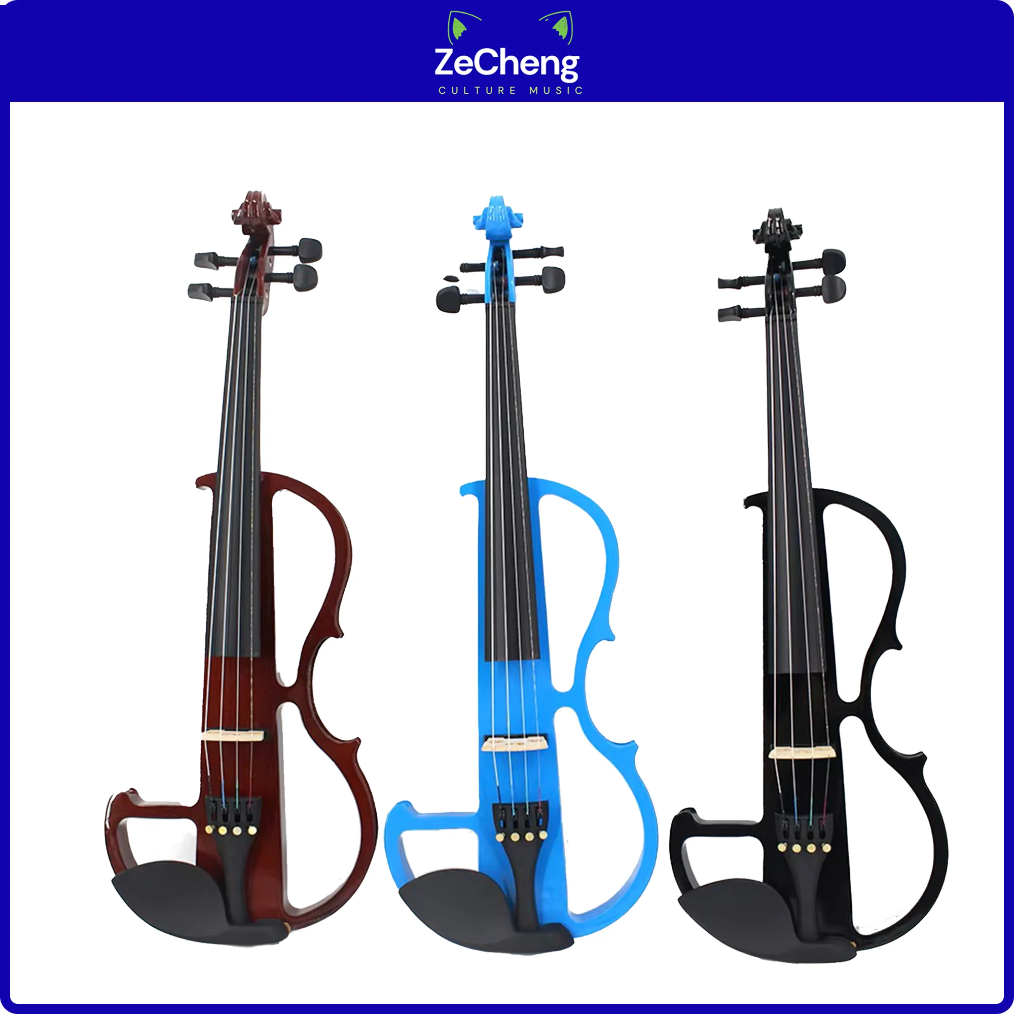 Полноразмерный 4/4 скрипка из цельного дерева, электрический бесшумный кабель для наушников, аксессуары с корпусом