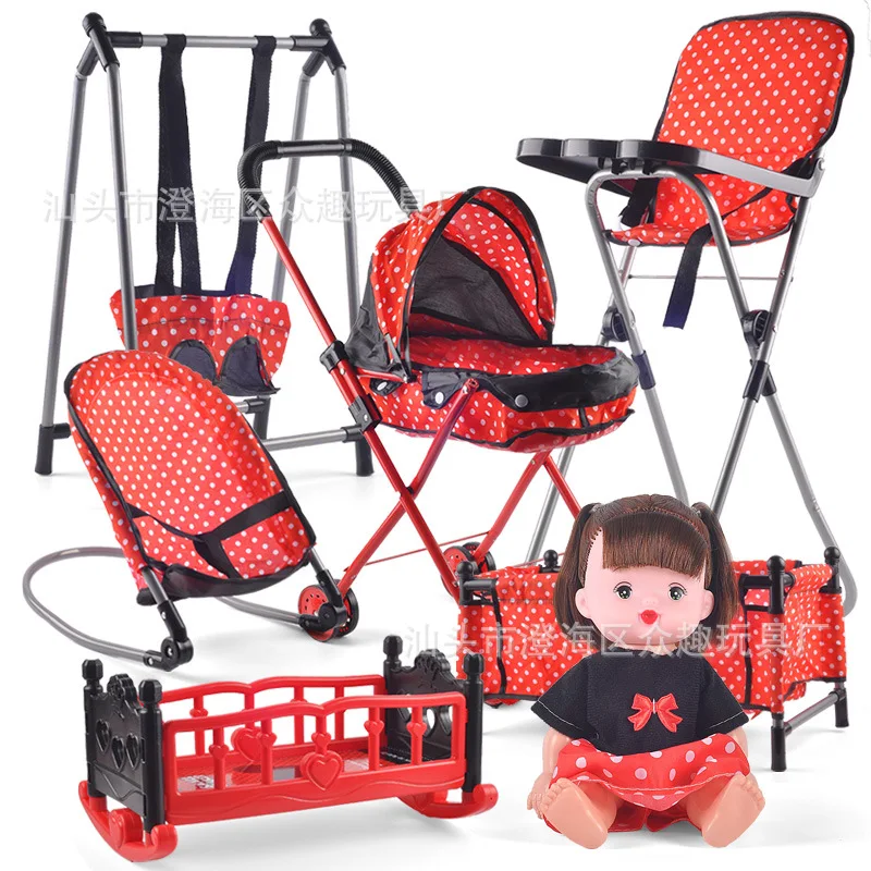 Juego de juguetes para jugar a las casitas para niños, mecedora realista, silla de comedor, columpio, mecedora, accesorios para casa de muñecas, regalo de cumpleaños para niñas