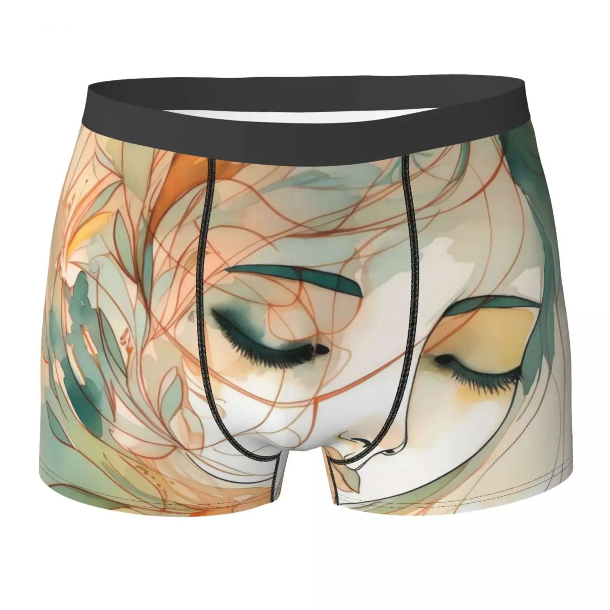 Lady Face Art Underwear Ethereal Woman Printed Boxer Shorts Hot Men's Underpants Plain Shorts Briefs Gift