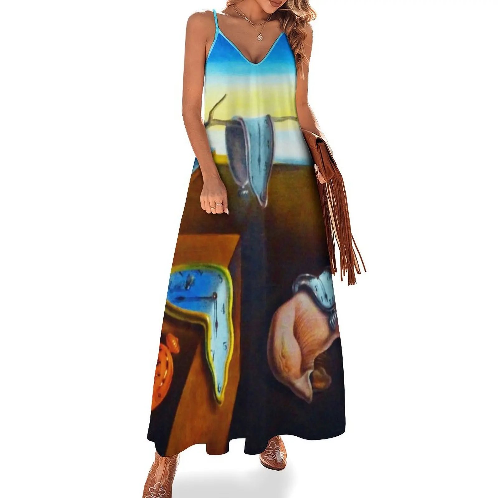 

Salvador Dali The Persistence Of Memory Sleeveless Dress elegant women's sets prom dresses 2024 Summer skirt