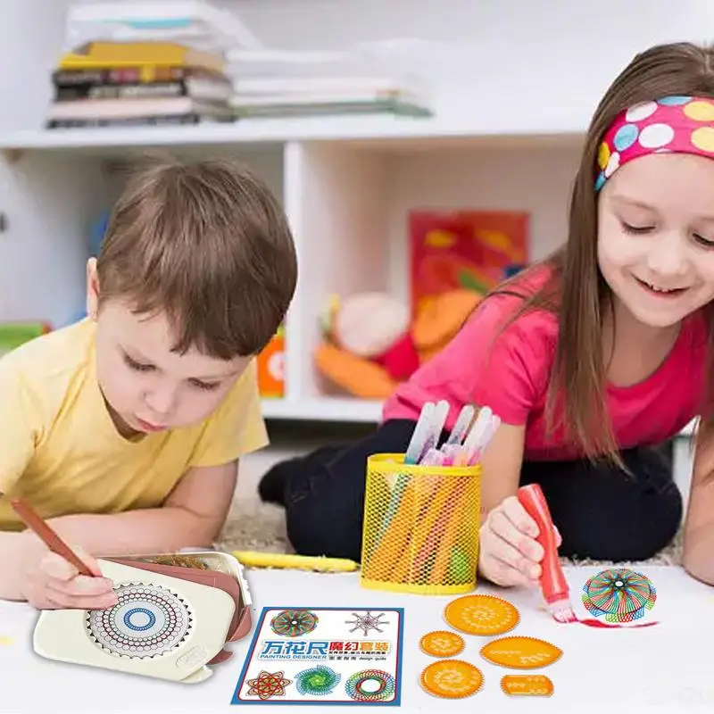 Règle de Peinture Géométrique en Forme de Spirale, Outil de Dessin Créatif pour Enfant Garçon et Fille