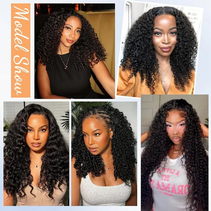 20 Zoll burmesisches lockiges 2x6 HD transparentes Spitzenverschluss-Mittelteil aus brasilianischem Remy-Echthaar mit Babyhaar in natürlicher Farbe – Detail 6