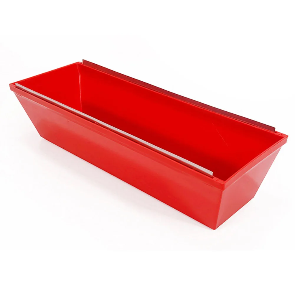 Cement Box Mud Tool Masonry Work Construction Projects Stainless Steel Scraper Tapered Sides Convenient Cleaning
