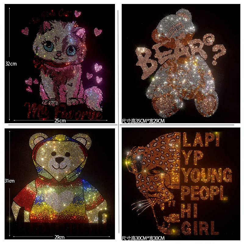 高品質のラインストーンをセーター、tシャツ、ジーンズ、コート、アウター、アクセサリーにアイロン接着します。-おしゃれな大きなパッチ。