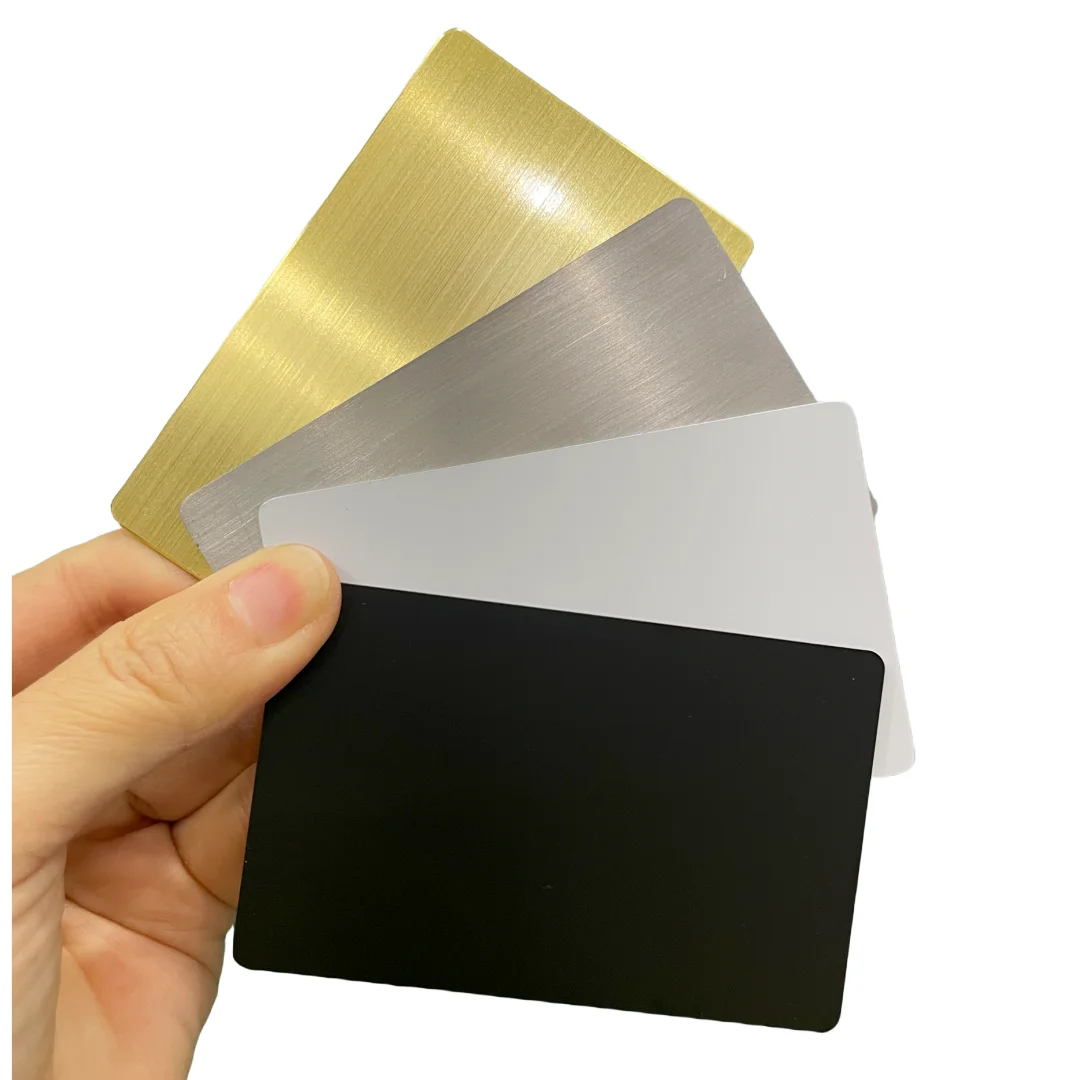 Customized inquiry Custom Nfc Smart Business Card Metal Black QR Code Stainless Steel Pvc Nfc Card