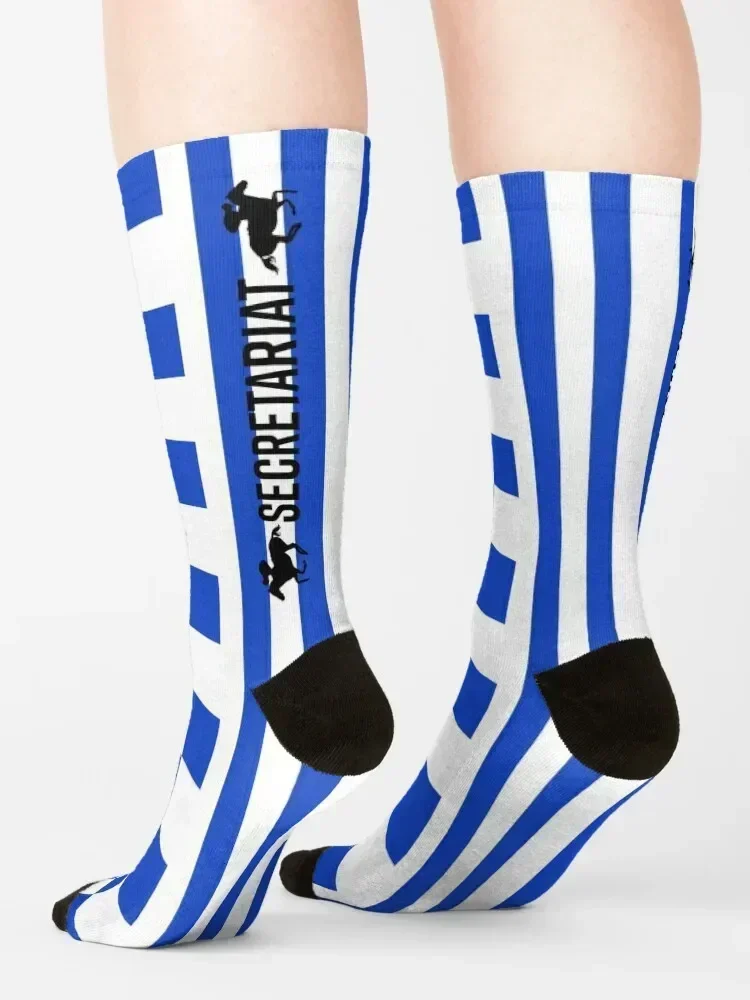 SECRETARIAT - RACE HORSE - SILKS Socks Novelties ankle bright garter with print Socks Girl Men's