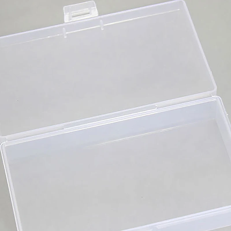 Transparente Plastic Storage Box, Snap Organizer, Papelaria Storage, Art Tool Case, Stickers Box, Preto, Desktop Storage Container