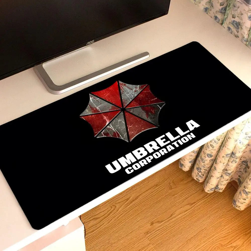 LogoU-Umbrella Corporations Mouse Pad Tapetes de Mesa Teclado, Borracha Kawai, Tapete de Mesa Antiderrapante, XXL90x40cm