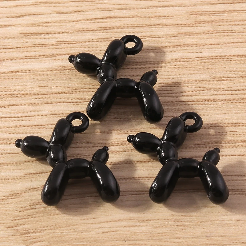 Tusember 10 Stück Cartoon-Anhänger in Bonbonfarben, Tier-Hunde-Charms für die Schmuckherstellung, Ohrringe, Halskette, DIY, Schlüsselanhänger, Bastelbedarf – Detail 3