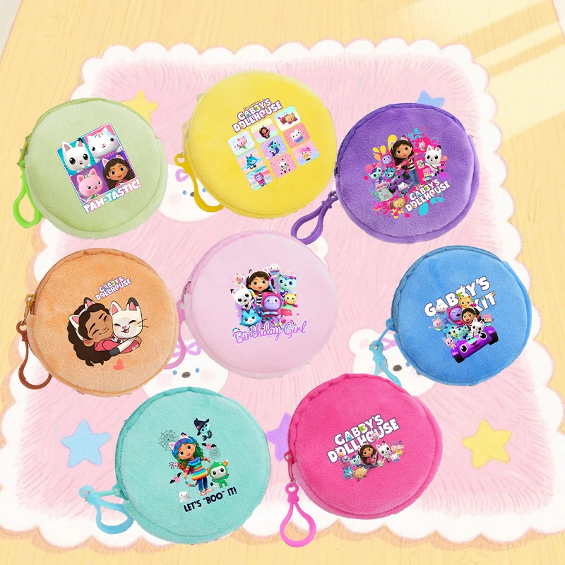 

Gabby Dollhouse Cartoon Girls Boys Coin Purse Anime Round Bags Pendant Cute Zero Wallet Mini Fashion Headphone Storage Bag Gifts