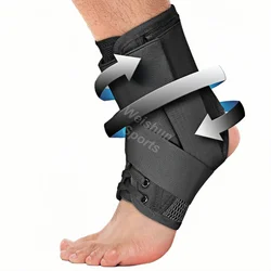 1pc Lace Up Ankle Brace Ankle Support with Stabilizer Foot Ankle Wrap for Sprained, Tendonitis, Sports, Injury Recovery, Unisex