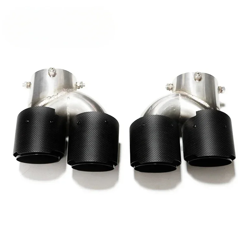 Car Exhaust Pipe Carbon Fiber Four Exhaust Tip For BMW G20 G21 M340i MPE 2019 2020 2021 Muffler Tip Exhaust System