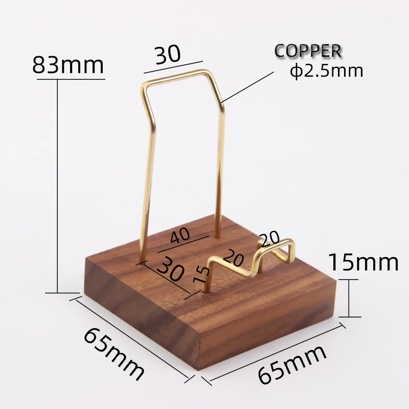 6.5cm Wooden Display Shelf crystal display stand mobile phone holder mineral display stand holder