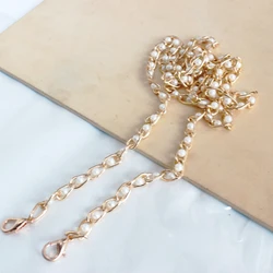 New Imitation Pearl Bag Chain Bag Chain Bag Strap Luggage Accessories Wide Aluminum Chain Stylish Beautiful Practical Exquisite