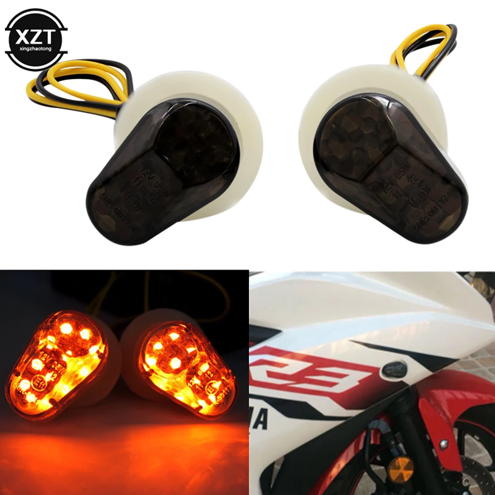 Motorcycle Turn Signals LED Indicator Flashing Photoflash Lights Bulb Motor For Yamaha YZF R1 R6 R6S R3 R6S FZ1 FZ6 FZ8 FAZER