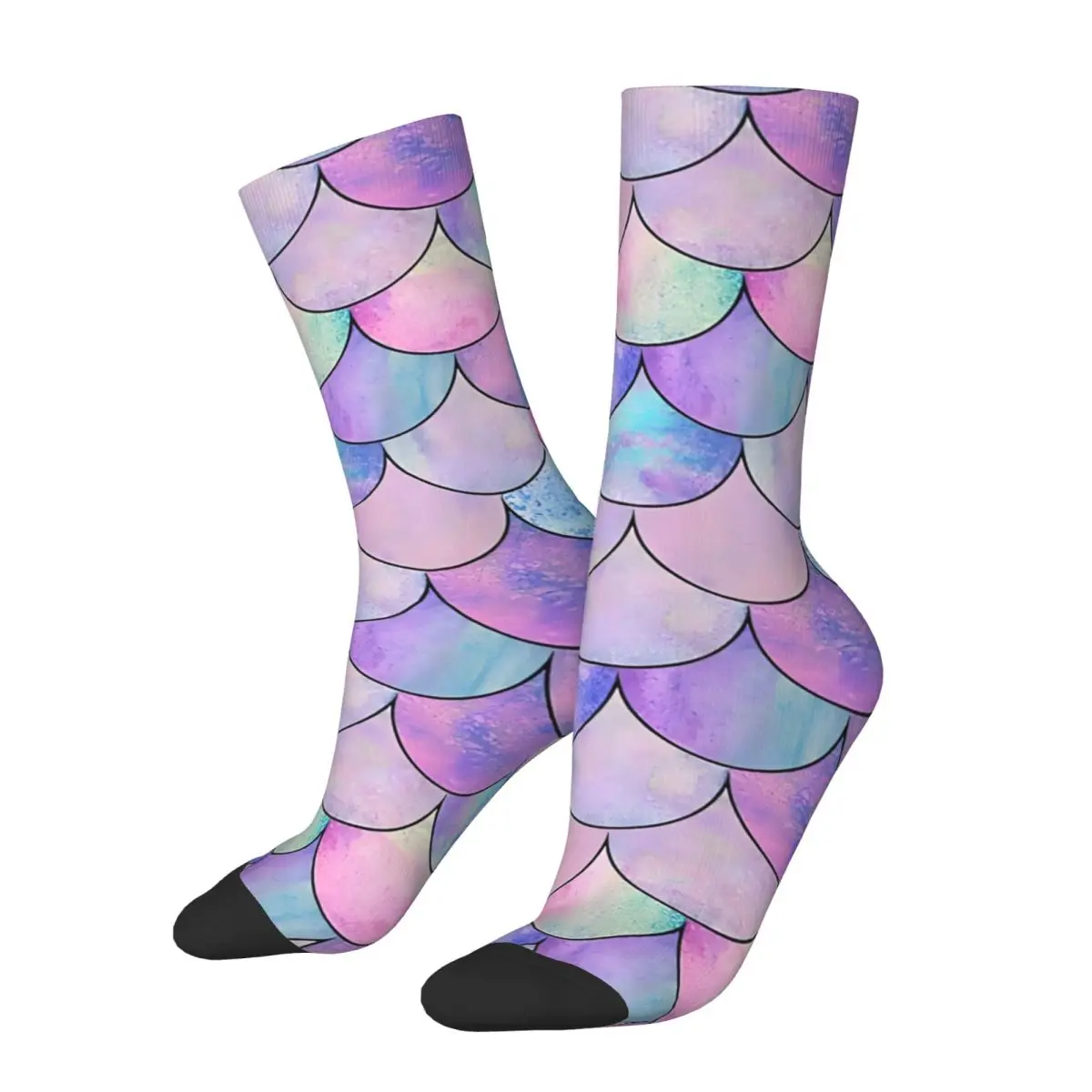 Mermaid Scales Kawaii Socks Sports Cartoon Pattern Socks