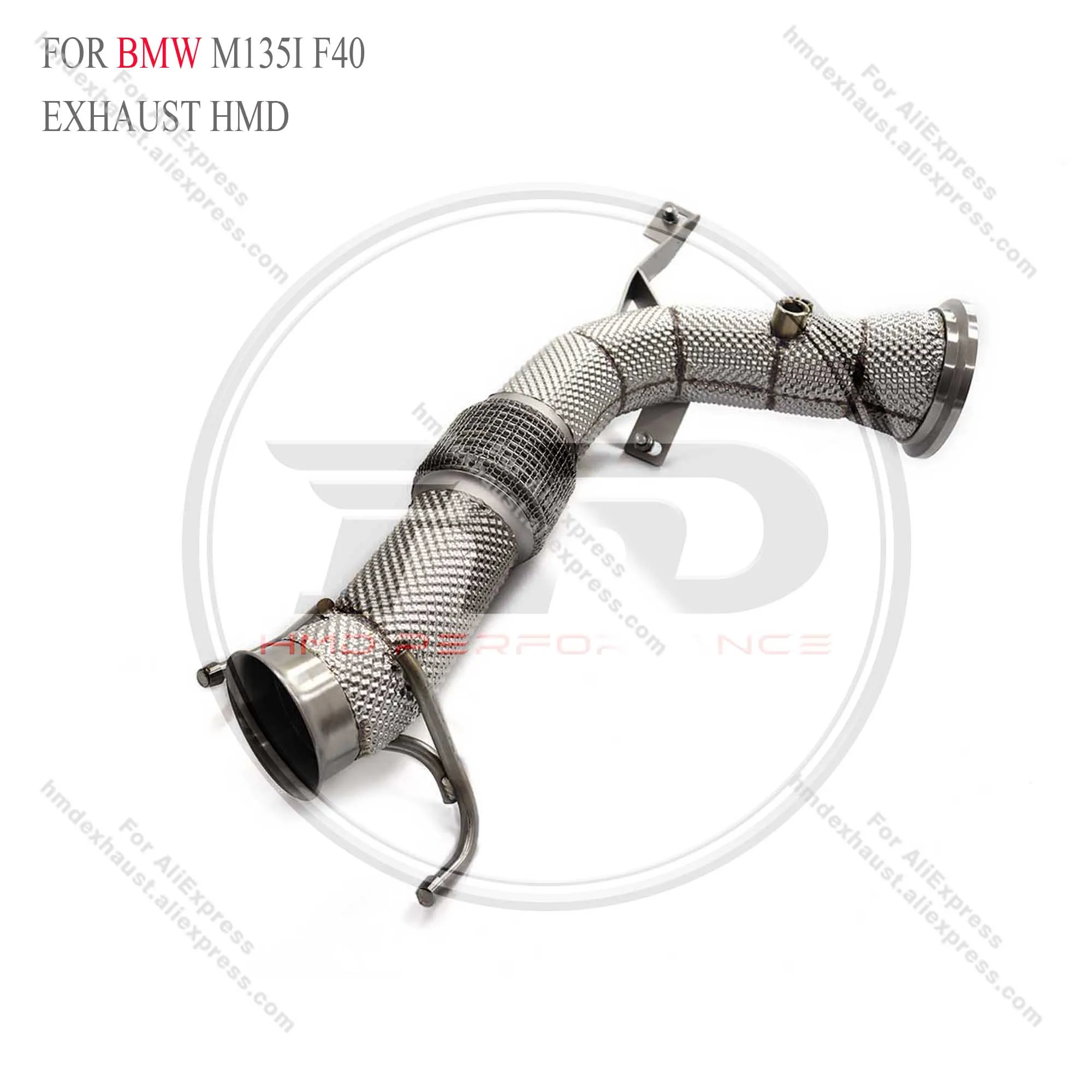 HMD Exhaust System High Flow Performance Downpipe for BMW M135i F40 With Heat shield