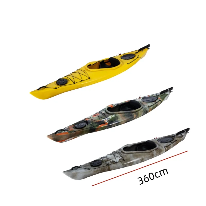 

Airo China Factory Wholesale Custom Best Single Sea Kayak Wholesale Sit-in Design for One Person Use in Lack and River and Sea