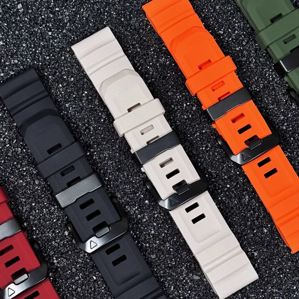 26 مللي متر 22 مللي متر سريعة تناسب حزام ل Garmin Fenix 8 7X 7 Pro Fenix 6X 6 5X 5Plus Tactix 7 سيليكون حزام سوار Fenix 8 الفرقة 47 مللي متر 51 مللي متر