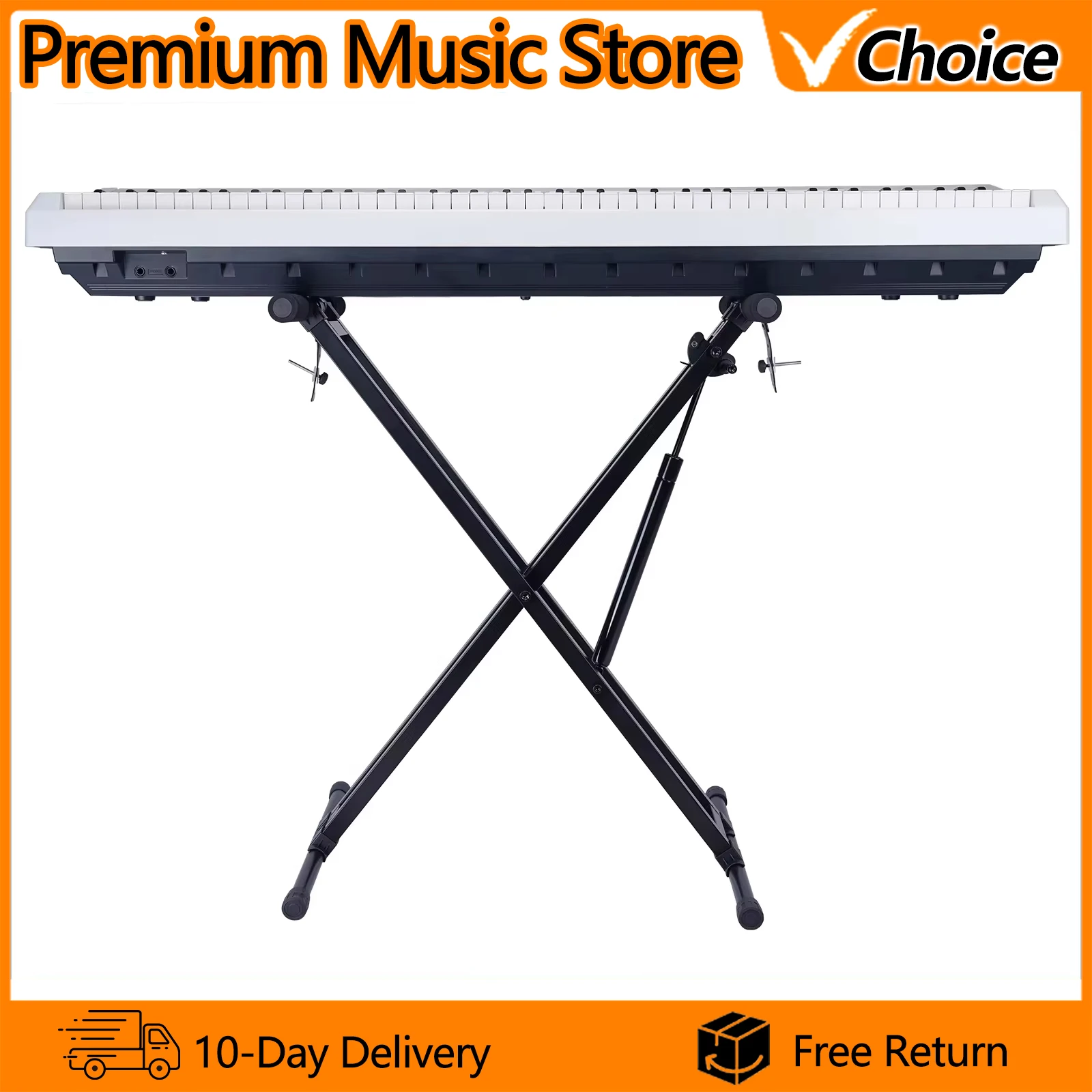 Guitto GKS-01 Electronic Piano Stand Adjustable X-type Double Tube Iron Rack Universal Keyboard Instrument Stand Accessories