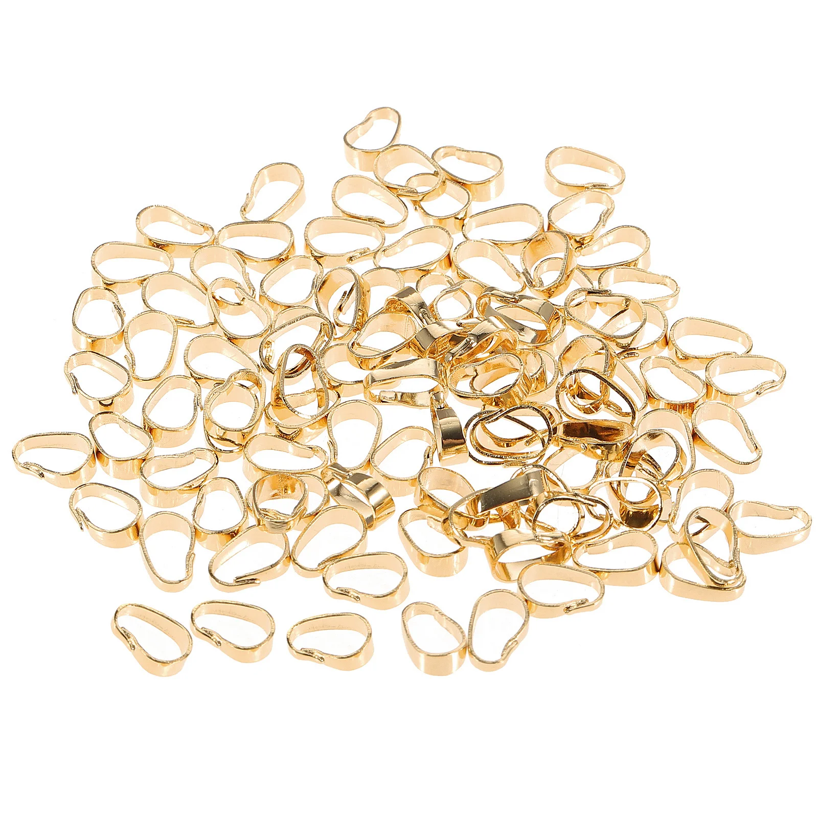 

100Pcs Necklace Pendant Clasps Alloy Jewelry Connectors Multipurpose Links for DIY Crafts Pinch Clip Clasp Bail