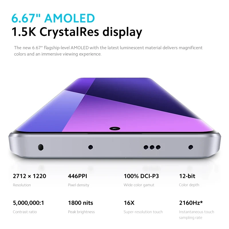 Global firmware Xiaomi Redmi Note 13 Pro + 5G Smartphone  120Hz 1.5K Curved Display 200MP Camera used phone