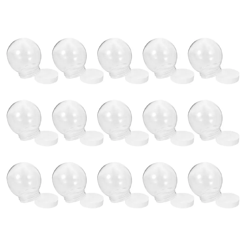 

15Pcs DIY Snow Globe Accessories for Adults Clear Plastic Water Globe Craft Kit Holiday Winter Home Decor Festive Ornament