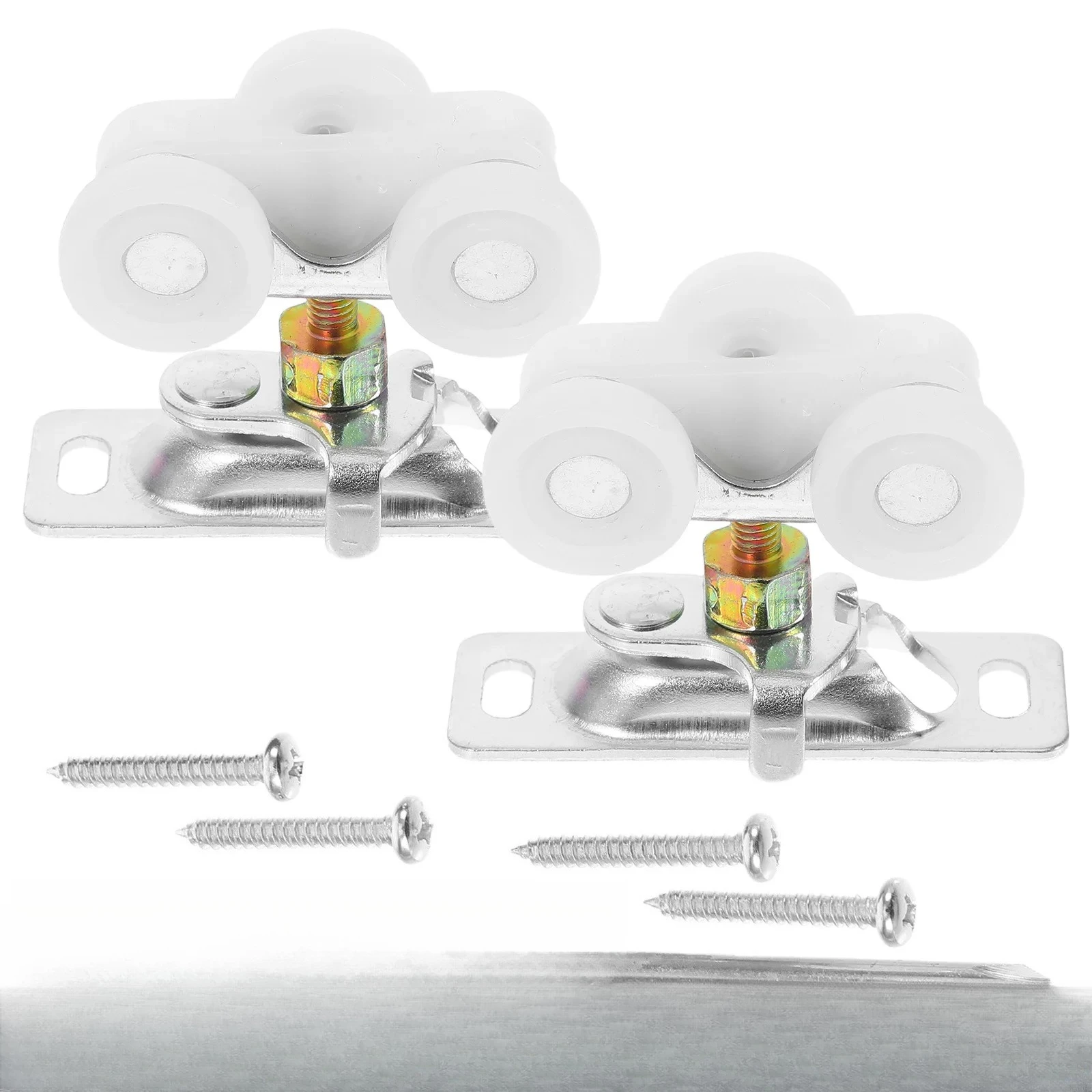 العالمي انزلاق الباب الأسطوانة عدة السلس هادئة دائم الصلب قوس استبدال عجلات ل RV تخييم خزانة جيب أبواب الحظيرة #4