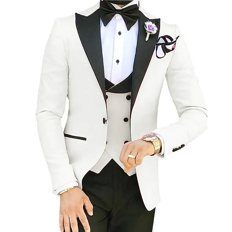 3292 Groom's three-piece suit dress performance