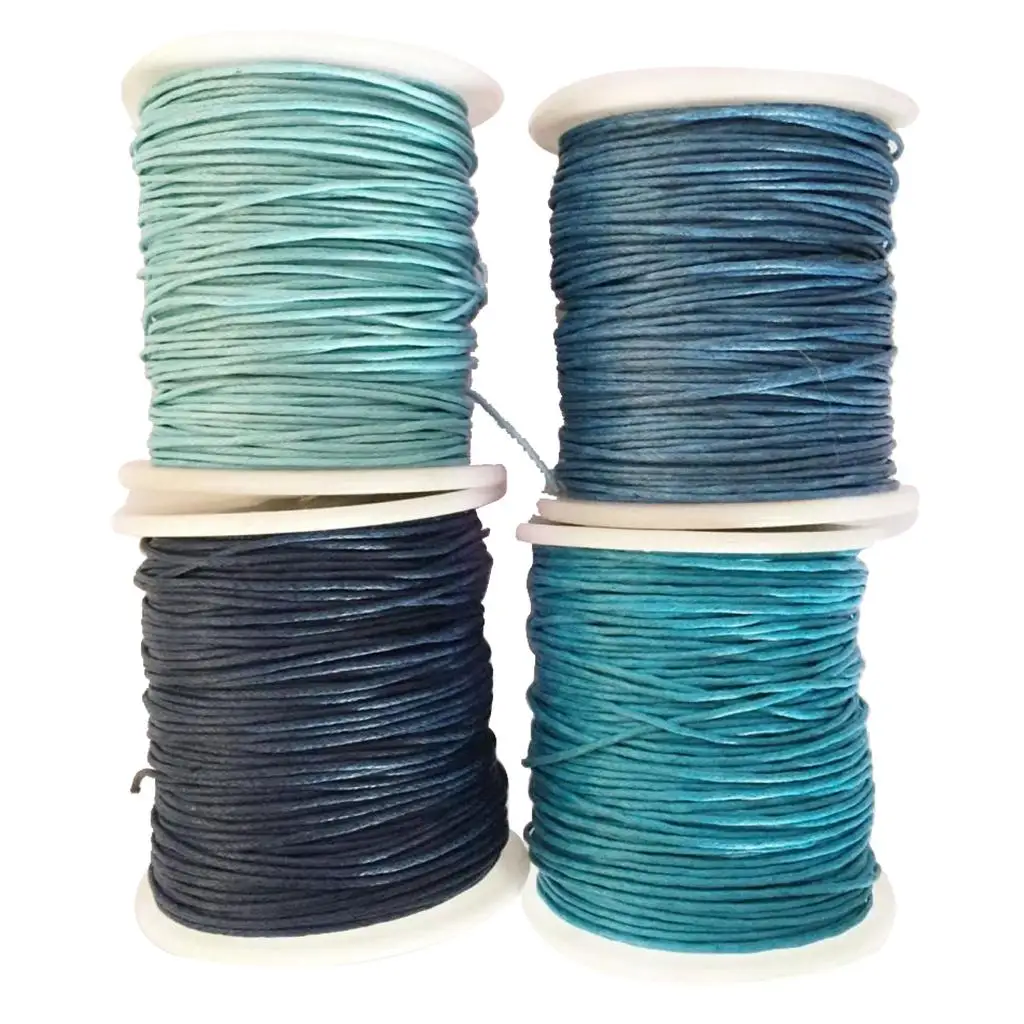 Wax Coating Cotton Thread Strong Jewelry Cord Beading Craft Supplies Rope for String Bracelet DIY