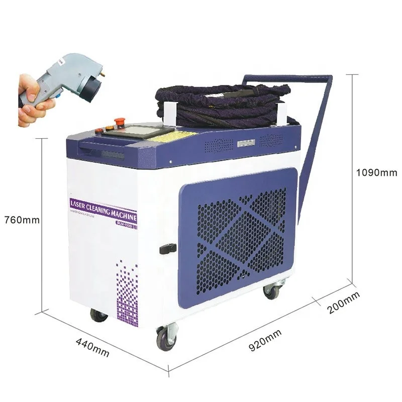 1000w 1500W 2000W Handheld Laser Clean portable  Fiber laser Cleaning Machine For Metal Surface Oil