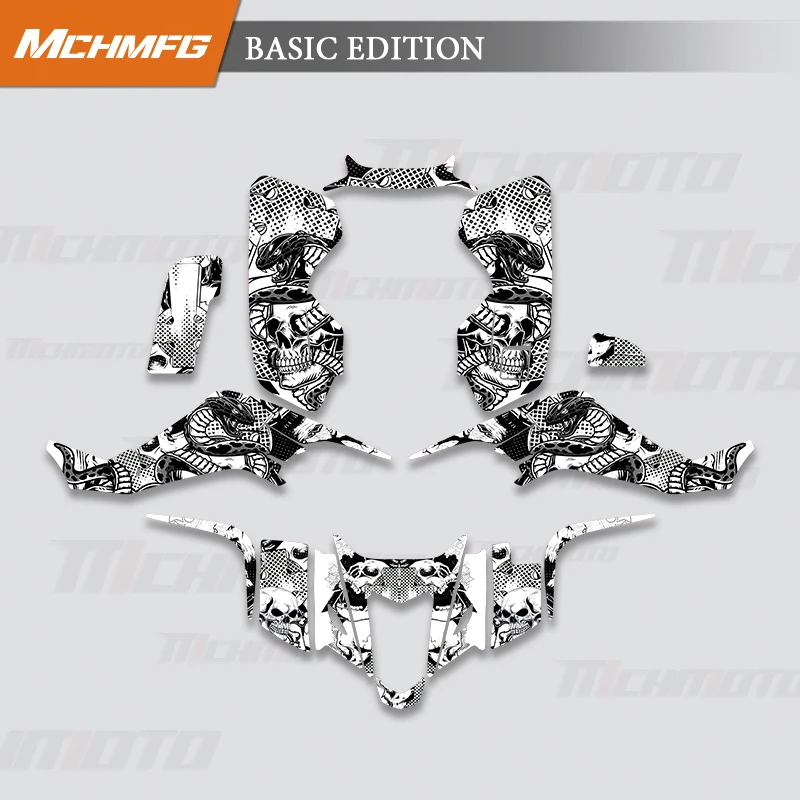 MCHMFG For Suzuki LTZ400 2008 2007 - 2004 2003 Motorcycle Graphics Background Decal Stickers Kit