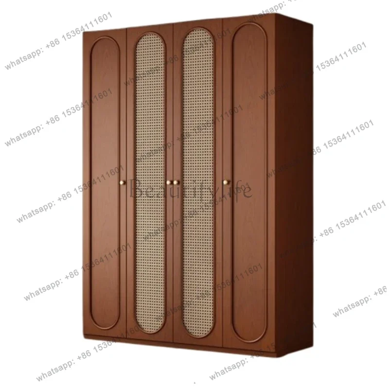 Factory Direct Vintage Wooden Wardrobes Storage Organizer Bedroom Closet Wardrobes Clothes Jeans Armario Almacenamiento Hotel Fu