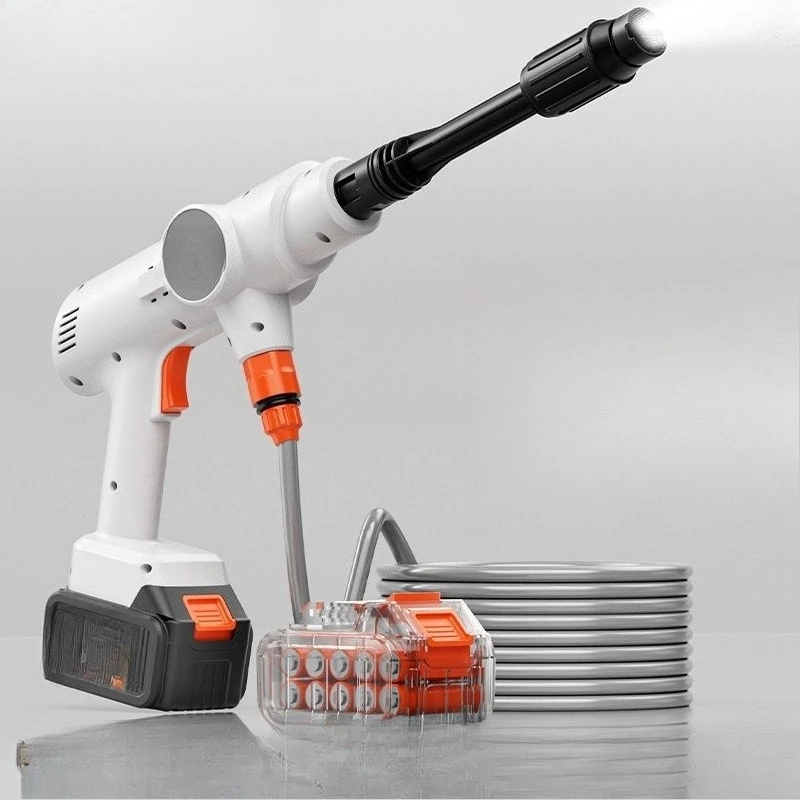 

High-pressure water gun lithium battery wireless car washing machine Household high-power car washing machine Powerful hig