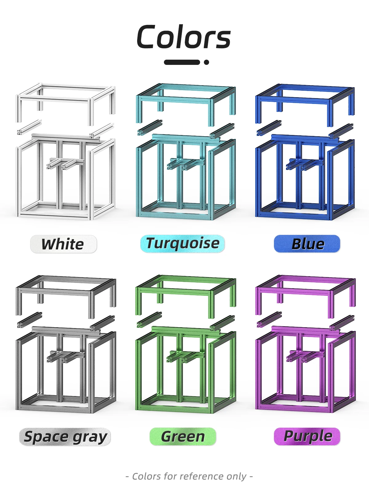 Atualização 1515 Perfil De Extrusão De Alumínio Kit Quadro VORON 0.1 0.2 Impressora 3D Liga Quadro Suporte Tapping Perfuração 6063 Conjunto De Perfil