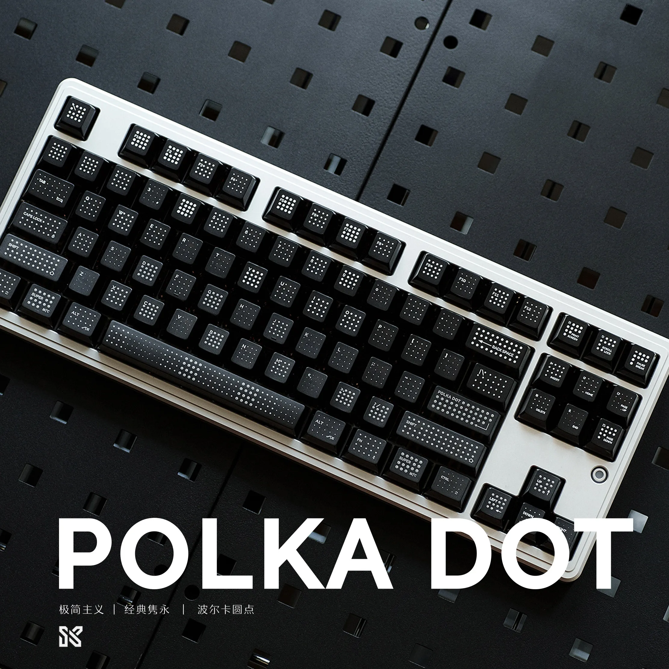 Polka Dot Translucent DIY Mechanical Keyboard Keycap PC UV Cherry Profile 142 Keys For Wooting Azoth Keycaps