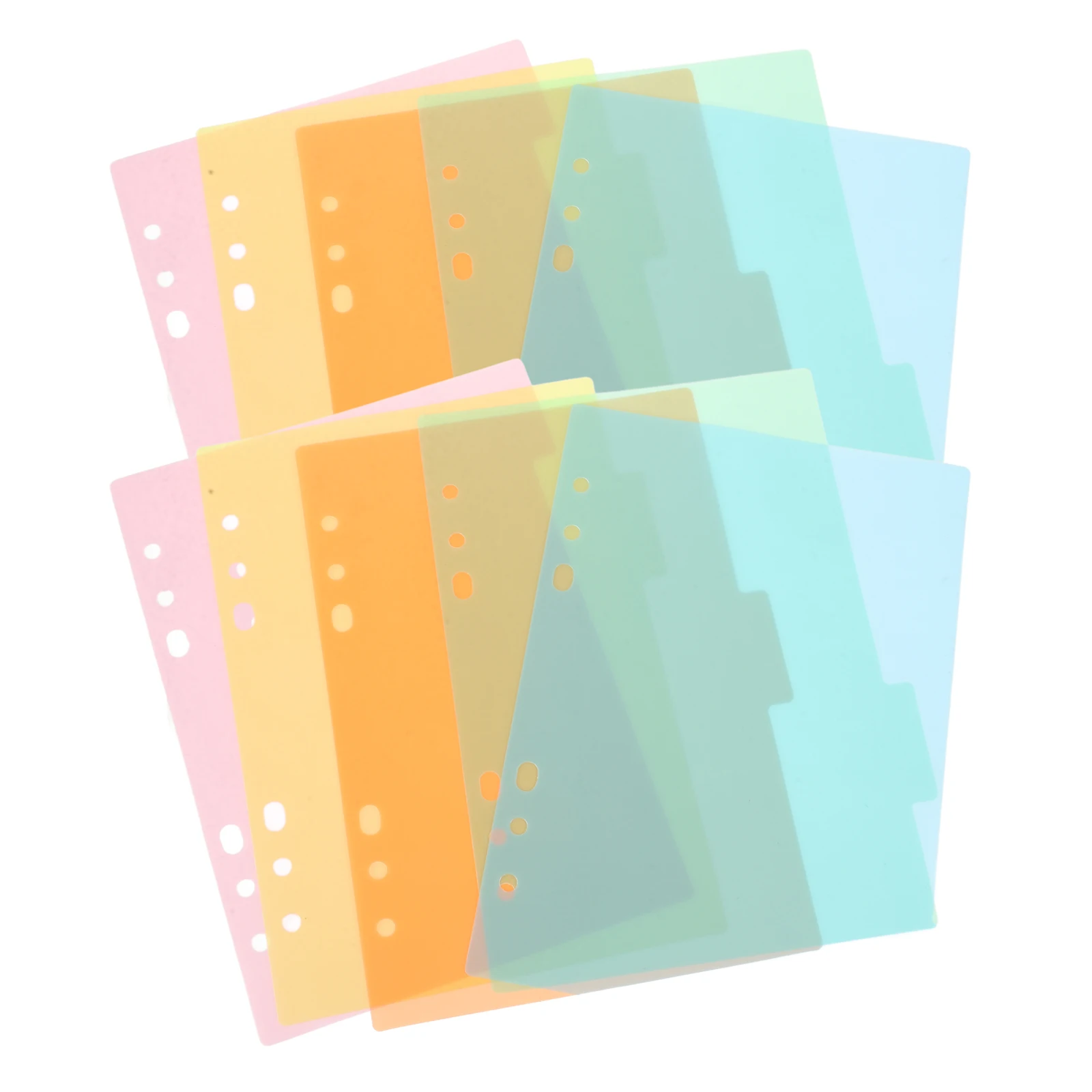 20pcs Colorful Index Board Plastic Tab Dividers Notebook Binder Tabs Separator Pages Practical Binder Pages Notebook Accessory