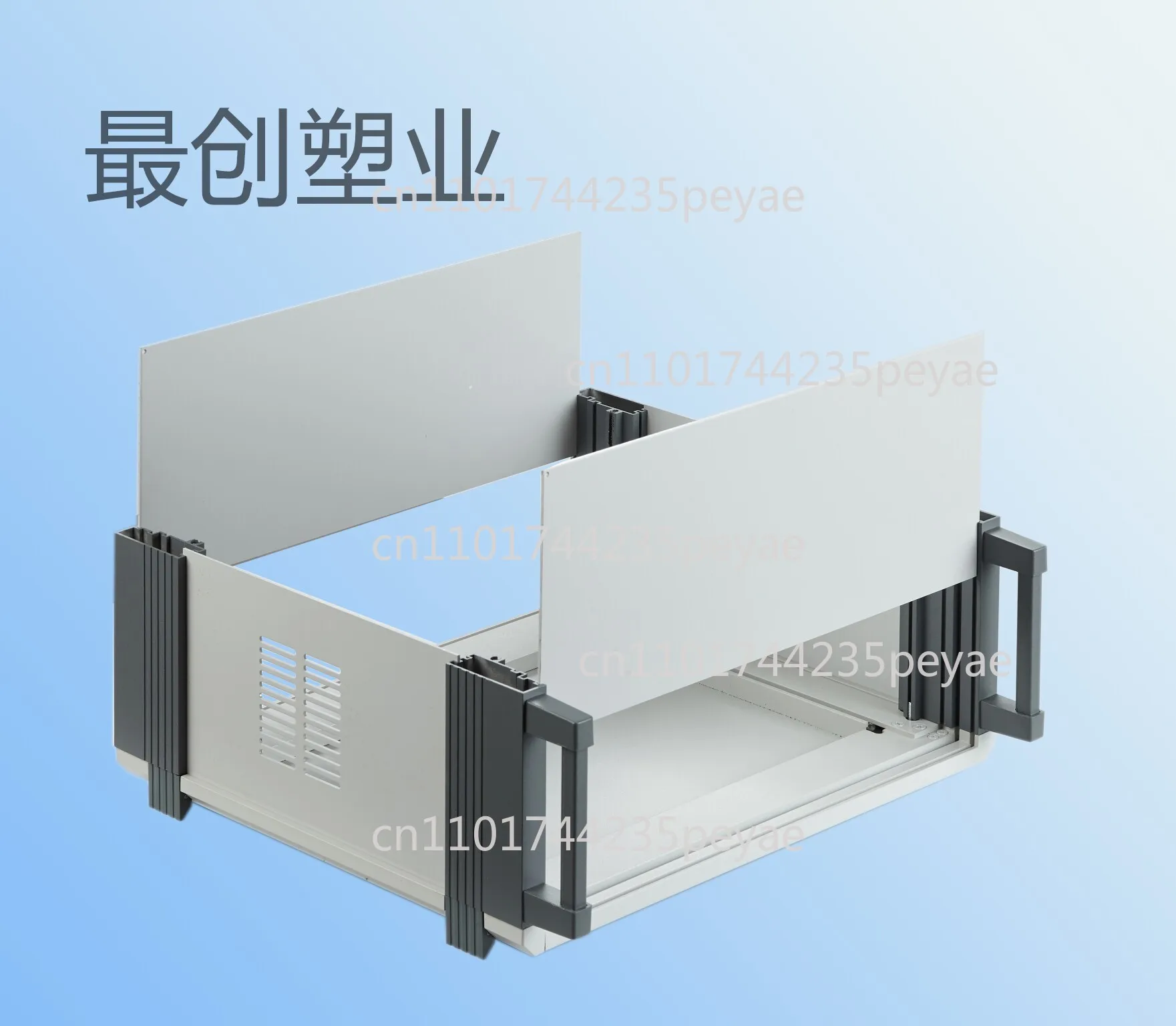 KBC aluminum alloy power supply shell outer box instrument shell frame custom DIY all-aluminum desktop control chassis view 3