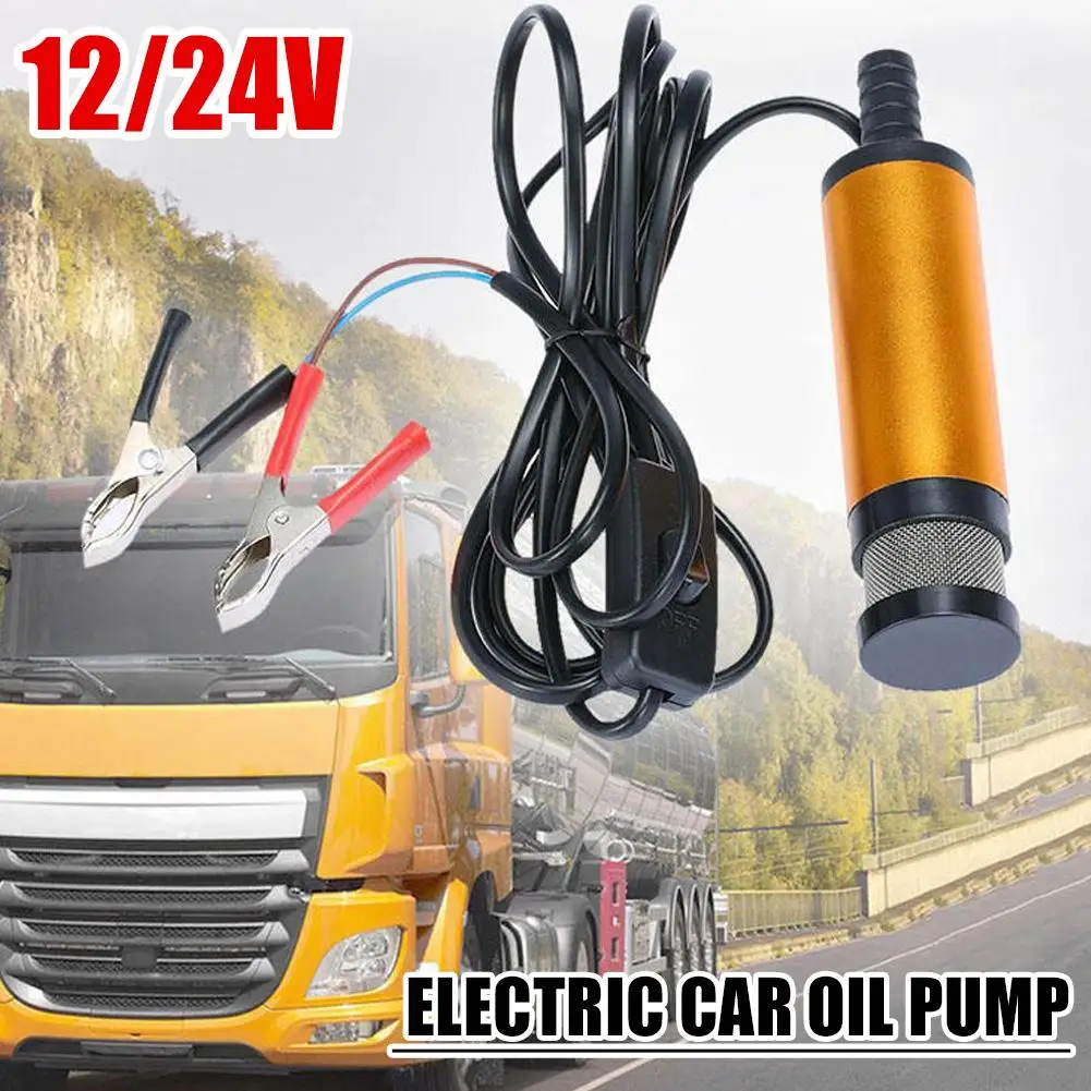 Portable Mini 12V 24V DC Electric Submersible Pump For Pumping Oil Water Aluminum Alloy Shell 12L/min Fuel Transfer Pump