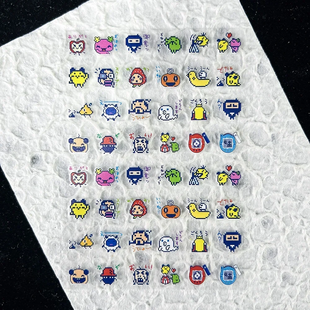 Kawaii Game Evolution Electronic Pets Sticker Nail Art Cute Animals Waterproof Diy Phone Case Loptop Water Bottle Sticker Gifts view 6
