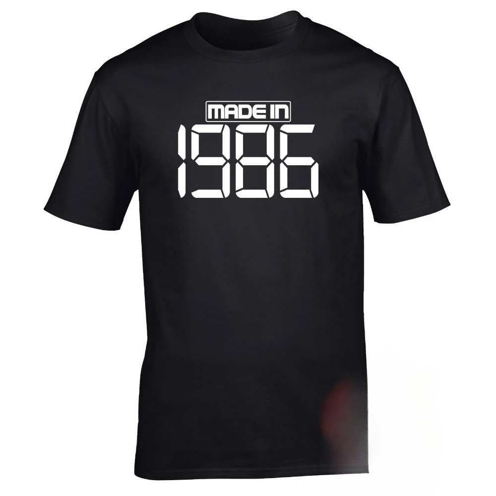 Made in 1986 T-shirt Birthday Party Celebration Fancy Dress Teeshirt High Quality Cotton Tops Harajuku Aesthetic Clothes