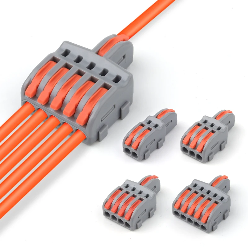 Push-in Terminal Block 1 in multiple out Electrical Wire Connector Universal Fast Wiring Cable Connectors For Cable Connection