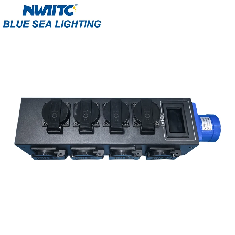 Portable 8-Roads 16A Europe Output Power Distributor Box 32A 3pin Power Distribution Equipment