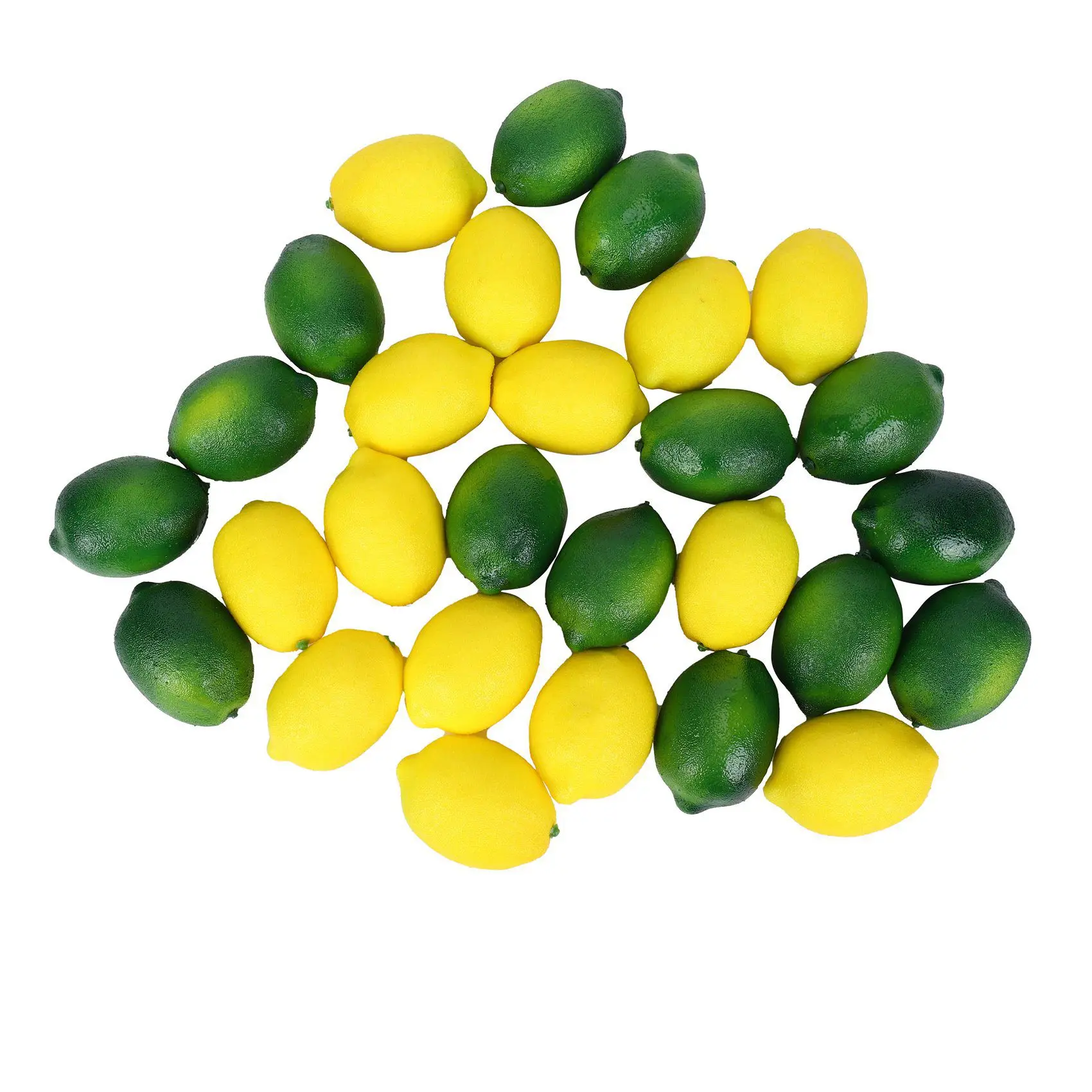 28Pcs/Set Artificial Lemons and Limes Fake Fruits Decorative Faux Citrus Fruits Artificial Decorations for Home Kitchen