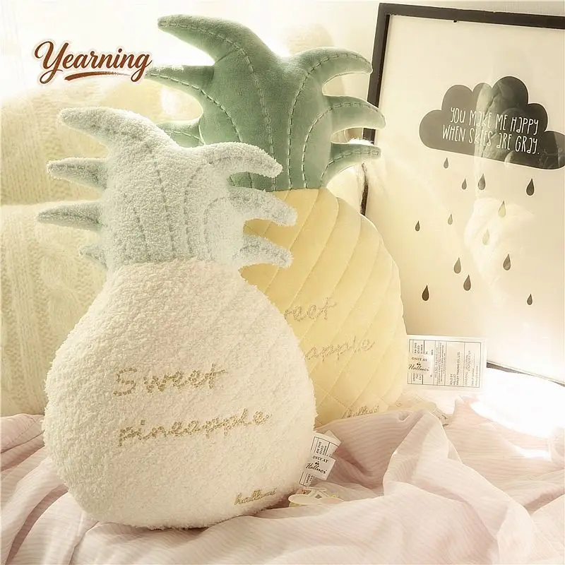 

Cute Pineapple Plush Pillow Ins Style Bay Window Bedside Sofa Cushion Home Decor