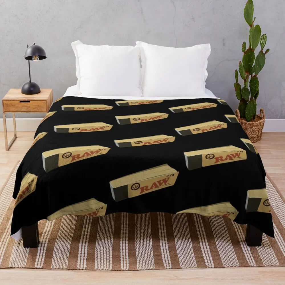 

“Raw” joint rolling paper design Throw Blanket
