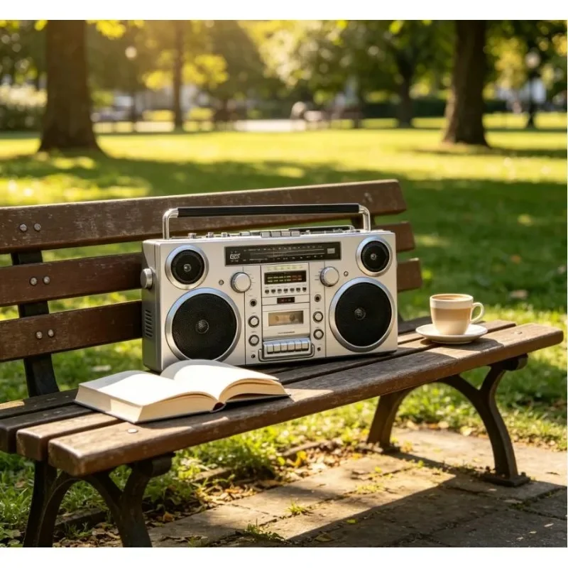 Wireless Cassette CD Radio Audio Unit Vintage Household Nostalgic Sound Output Equipment Built-in Acoustic Speaker